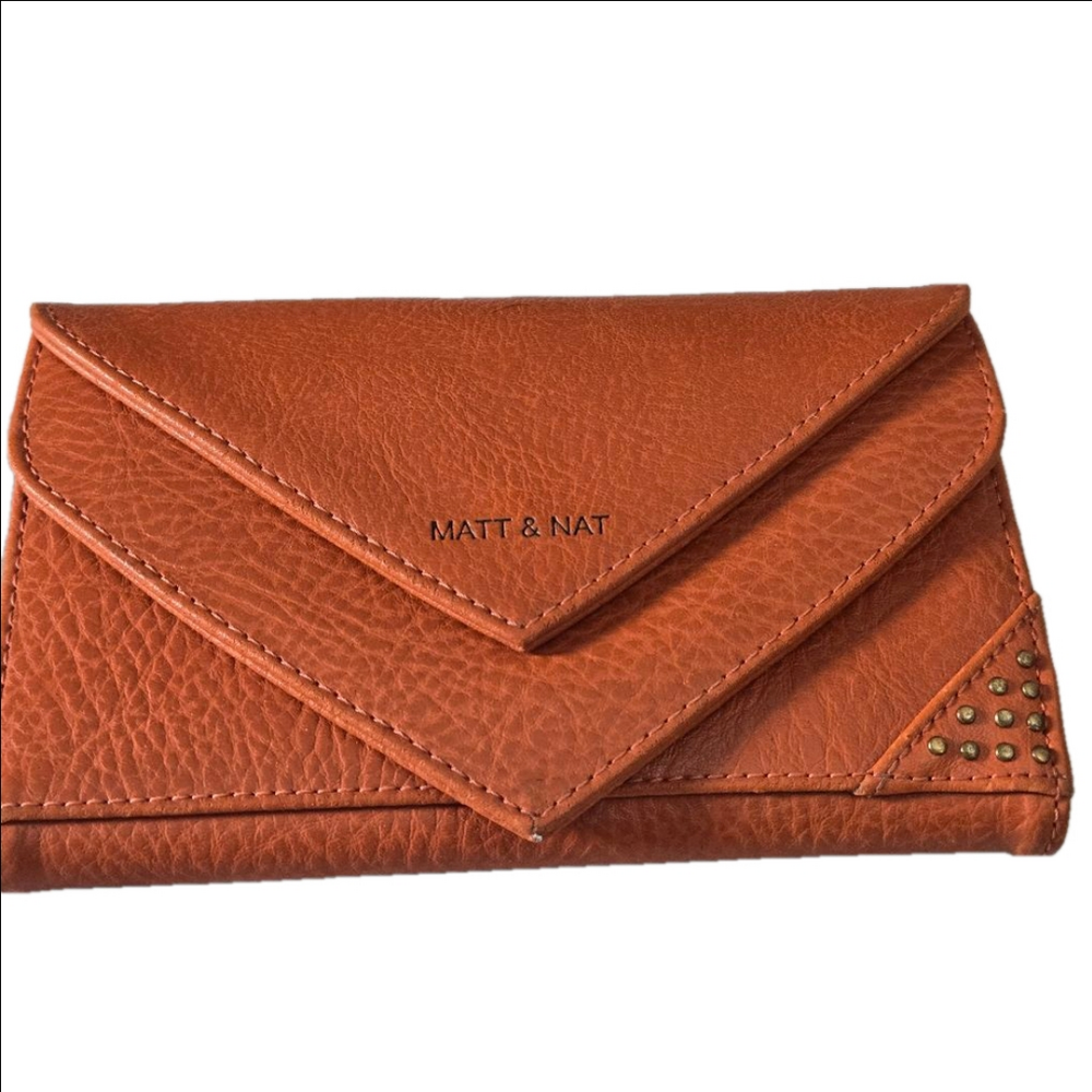 Matt & Nat Wallet Vegan Leather Orange